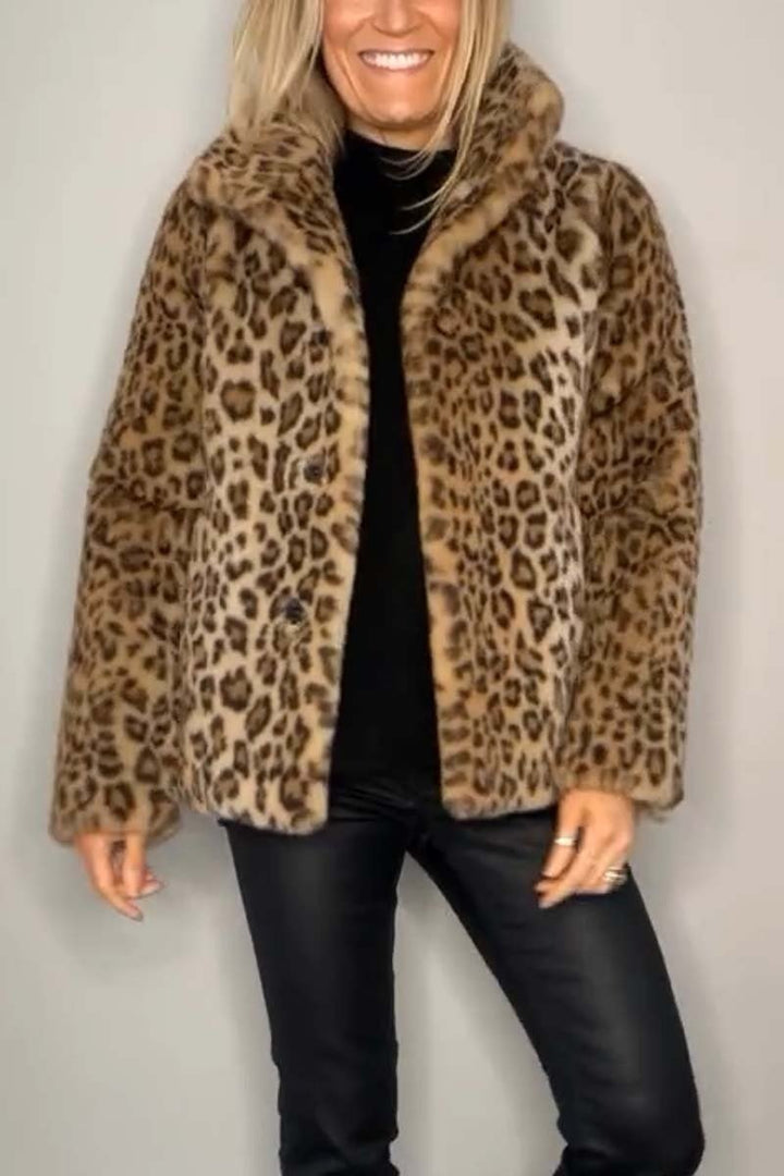 Ashtine™ | Veste Léopard Élégante