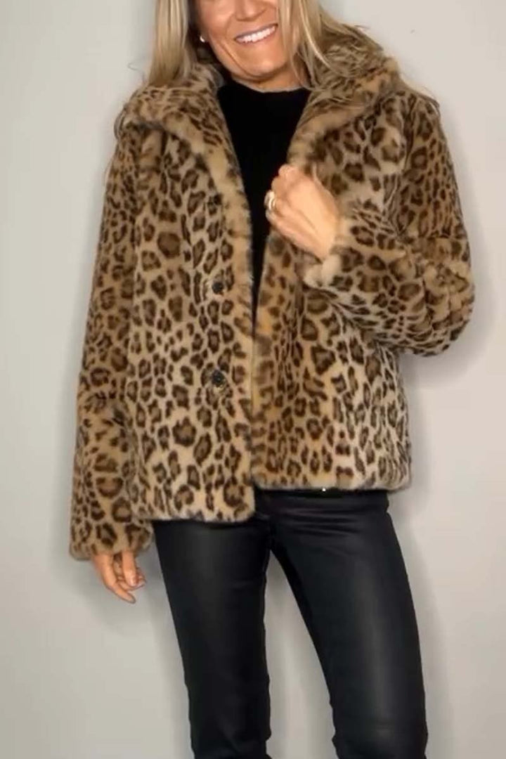 Ashtine™ | Veste Léopard Élégante
